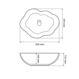 Умивальник VBI Faleria carrara glossy накладний VBI-016700, Мрамор - мініатюра 4