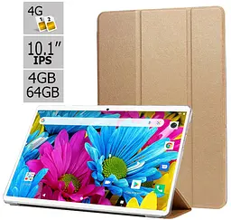 Планшет та чохол-книжка Hoozo S 464 LTE 4GB/64GB IPS 10.1" Pink (1365) - мініатюра 2