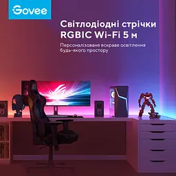 Уцінка. Стрічка світлодіодна розумна Govee H618С LED Strip Ligh 10 м RGBIC WI-FI/Bluetooth біла (H618C3D1)  - мініатюра 9