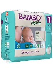ЕКО Підгузки Bambo Nature. Розмір 1 (Newborn 2-4 кг) 22 штук. Bambo Nature (310131) - мініатюра 2
