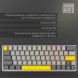 Клавіатура Epomaker EP64 Mulan White (EP64-W-M) - мініатюра 14