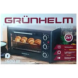 Піч електрична Grunhelm GN28AВ 1600 Вт 28 л чорна (136129) - мініатюра 6