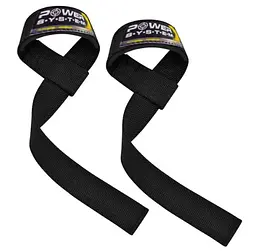 Лямки для тяги Power System PS-3400 Power Straps Black/Yellow (PS-3400_Bl/Yellow) - мініатюра 3