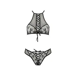 Еротичний комплект Passion AZALIA SET L/XL, black - мініатюра 5