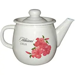 Заварник емальований IDILIA 1л /2 "Гібіскус Ідилія (молочна)" (I2707/2)