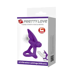 Ерекційне кільце Pretty Love Vibration Cock Ring 9.9 см фіолетовий - мініатюра 9