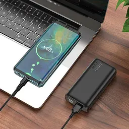 Портативна батарея Power Bank Hoco Q5 Aegis 30W fully compatible 10000 mAh Вlack - мініатюра 4