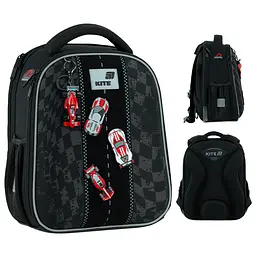 Рюкзак для початкової школи Kite Education каркасний 555 Race&Win Чорний (K26-555S-8) - мініатюра 2