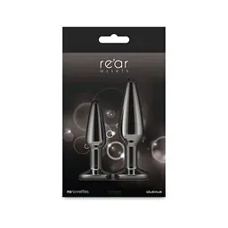 Набір анальних пробок NS Novelties Rear Assets - Tapered Trainer Kit - Gunmetal - мініатюра 4