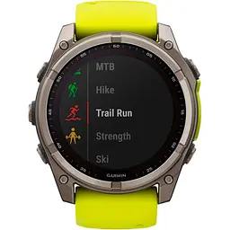 Смарт-годинник Garmin Fenix 8 Solar Sapphire 47mm Titanium with Amp Yellow/Graphite Silicone Band (010-02906-21) [116855] - мініатюра 9