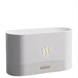 Зволожувач повітря з ефектом полум'я Air humidifier 2344 ультразвуковий 180 мл Білий 