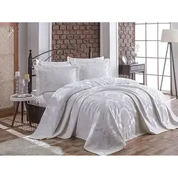 Покривало з наволочками Ezgi Cream 240 x 260 см Gardines pbe0051060