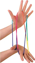 Гра з ниткою Folia Finger Twist веселі фігури на пальцях райдужна нитка 160 см спритність для дітей від 5 років (SKU-195) - мініатюра 6