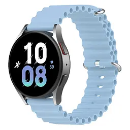 Ремінець для Samsung Gear S2 Classic - блакитний ширина кріплення 20мм силікон Watchbands Hump (W37-4WB42437092) - мініатюра 2