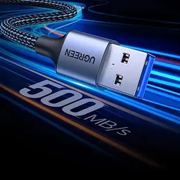 Подовжувач Ugreen USB 3.0 AM/AF штекер - роз'єм 1М (US115) - мініатюра 3