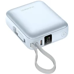 УМБ Choetech 10000mAh 35W PD3.0 USB-C In/Out, with buid-in type-C cabel голуба - мініатюра 2
