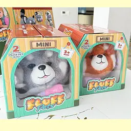 Інтерактивна м’яка іграшка Песик Fluff Pets Червона Панда що муркоче, їсть з пляшечки, засинає та рухає очима Рудий - мініатюра 4