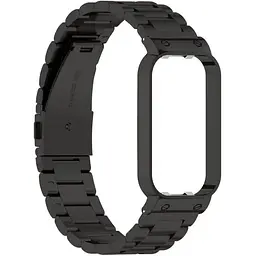 Ремінець-бампер DK для Xiaomi Redmi Smart Band 2 Metal Fitlink Steel Watch Band (017613) (black) - мініатюра 2
