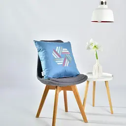 Подушка декоративна IDEIA 50х50 - Rain Simplicity з вишивкою джинс - мініатюра 2