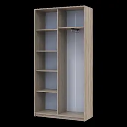 Распашный Шкаф Doros Студент Дуб Сонома/Белый 90х38х180 (40908067) - миниатюра 6