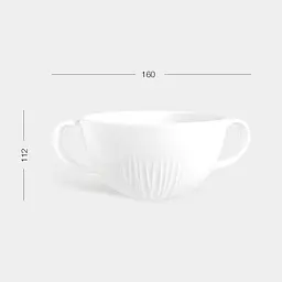 Піала МВМ My Home Промінь з ручками 400 мл біла (KP-120 WHITE) - мініатюра 3