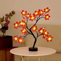 LED настільна лампа Сріблясте дерево з листям XPRO NNG-08 USB + батарейки AA 3 шт. тепле світло (44900-NNG-08_322) - мініатюра 4