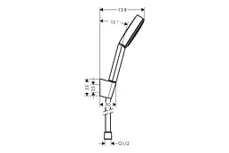 Душовий гарнітур Hansgrohe Pulsify S 1jet EcoSmart+ з душовим шлангом 125 см chrome 24307000 - мініатюра 2