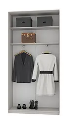 Шафа-купе дводверна MebelStar Уні BG ДСП/Дзеркало 120x45x240 см Сіра мишка (MBS-10525) - мініатюра 2
