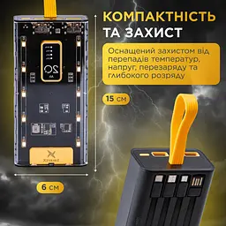 Повербанк Smart X X101 20000 mAh USB-C/USB-A 4 шнури в комплекті - мініатюра 9