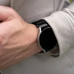 Ремінець нейлоновий на липучці BeWatch для Samsung Galaxy Watch 4/5/6 Black (101139.4UW) - мініатюра 5