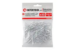 Витяжні заклепки з плоскою головкою Intertool 4 х 10 мм (в упаковці 50 шт.) - мініатюра 3