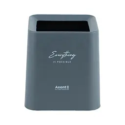 Кошик для паперів Axent Настільний контейнер для сміття, квадратний, сірий (2132-03-A) - мініатюра 1