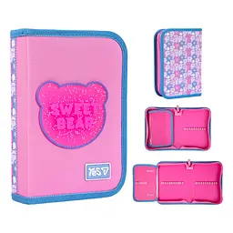Пенал шкільний Yes одинарний з клапаном Sweet Bear HP-03