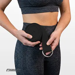 Ремінь для йоги EasyFit Чорний - мініатюра 7
