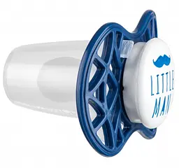 Силіконова симетрична пустушка Nuvita Air55 Cool Little Man, 6-12 міс., темно-синій (NV7085NB) - мініатюра 2