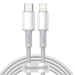 Кабель Baseus High Density Braided Fast Charging Cable Type-C to Lightning PD 20W 2m CATLGD-A02 White