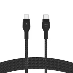 Кабель Belkin USB-C > USB-C заряджання/синхронізації 1м, 60Вт, Type-C, плетений, силіконовий, з ремі teh0013717 - мініатюра 2