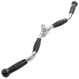 Ручка для верхньої тяги York Fitness 70см W-подібна з гумовими рукоятками, хром - мініатюра 5