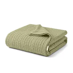 Плед-покривало Cosas Knitted Braid Olive косичка 110х140 см (Blanket_76Olive_KnittedBraid_110x140)