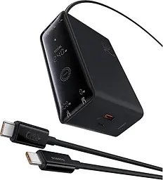 Зарядний пристрій Baseus Digital Fast GaN Charger 240W 3C+U+DC (P10163901113-00) розумний з APP - мініатюра 2