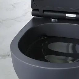 Унітаз підвісний FlashClean Am.Pm Spirit V2.0 з сидінням мікроліфт black matt C701700MBSC, Чорний матовий - мініатюра 3
