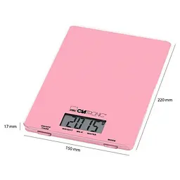 Ваги кухонні Clatronic kw 3626 Pink - мініатюра 3