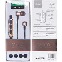 Навушники Akzenta Bluetooth AKZ-S15 бездротові гарнітура