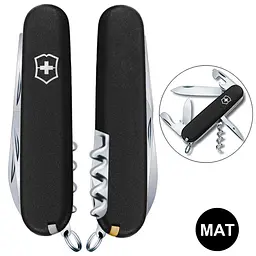 Ніж Victorinox Spartan Mat 91мм 12функ чорн.мат штоп