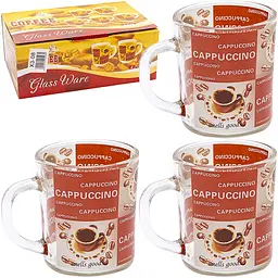 Чашка скло кольорова "Cappuccino" 200 мл ZB024 6 шт. в уп.