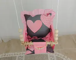 Підвісна гойдалка для дитини в квартиру Love me Рожева - мініатюра 5