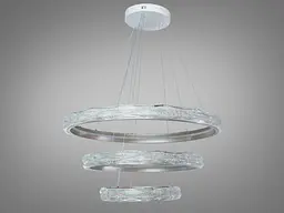 Підвісна люстра LED Diasha MD3528/800+600+400CG шампань 3 кільця 170Вт пульт - мініатюра 3