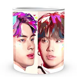 Кухоль GeekLand Bangtan Boys BTS Малюнок Яскраве волосся CP 04.480.898 330 мл білий - мініатюра 2