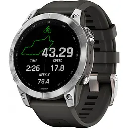 Смарт-годинник Garmin Fenix 7 Standard Edition Silver with Graphite Band 010-02540-00/01 [65359]