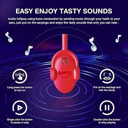 Льодяник Amos Tasty Sounds Audio Lollipop Cherry Flavor 12г - мініатюра 5